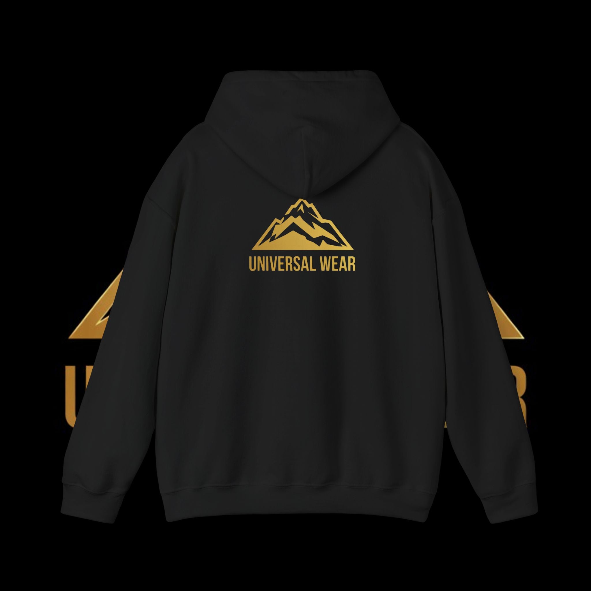 Universal Wear black and gold hoodie